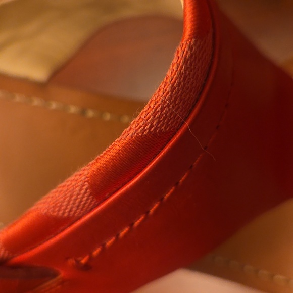 Coach 1941 Orange Mendez Espadrille Wedge Shoes - Picture 5 of 11